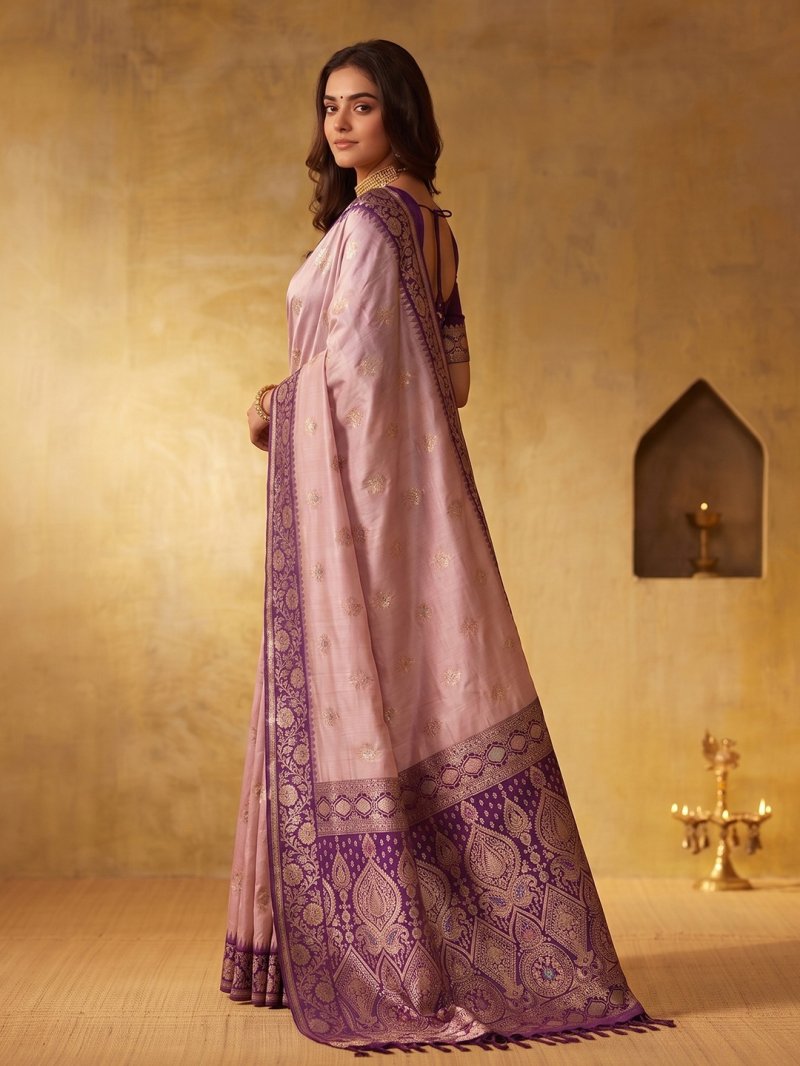 Geetanjali By Ast Silk Blend With Rich Zari Work Saree